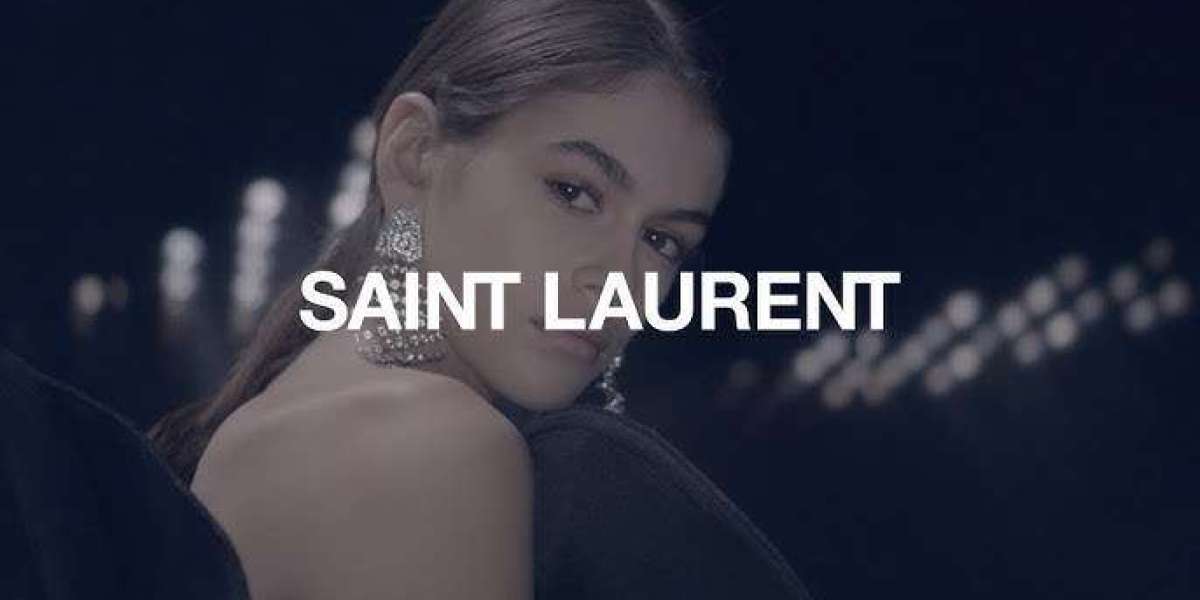 Saint Laurent brand that sells traditionally feminine fashion