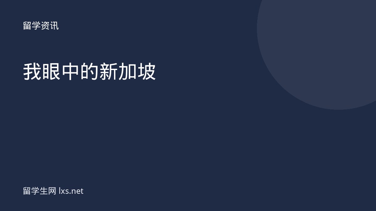 我眼中的新加坡