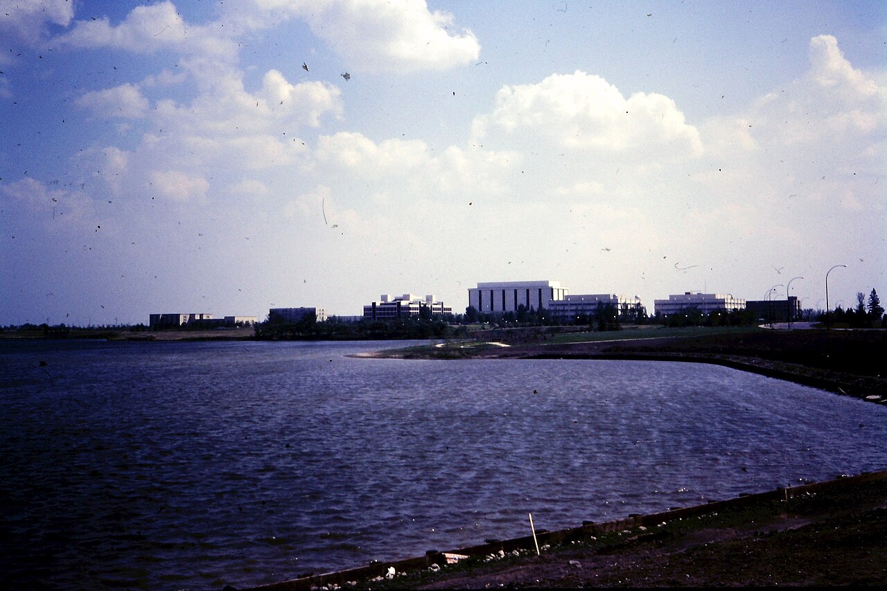 Regina Campus from Wascana Lake in the 70s