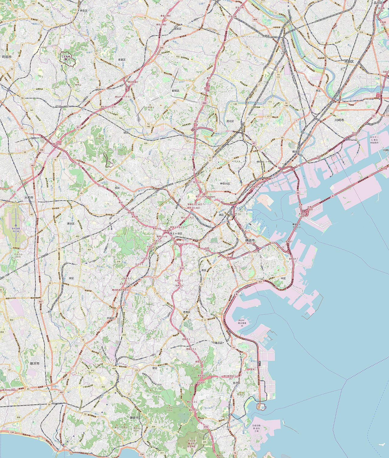 Location map Yokohama