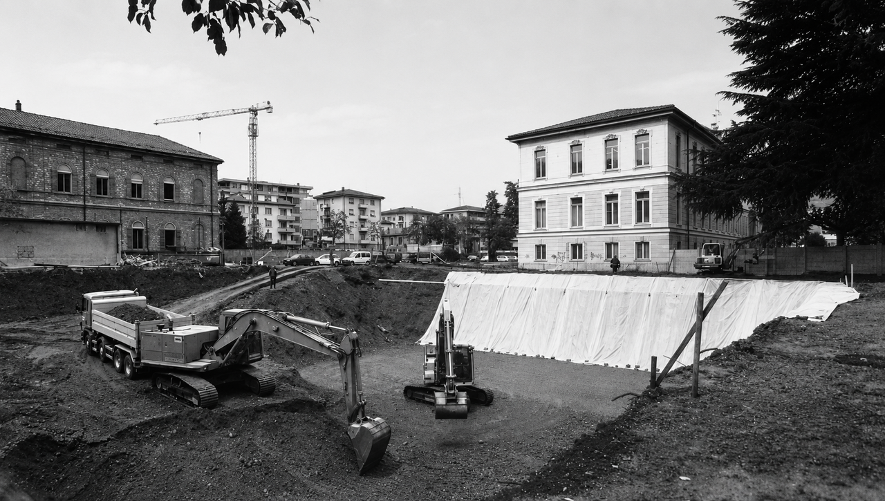 Redevelopment works at the former Civic Hospital site in Lugano (1990s)