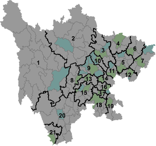 Sichuan prfc map