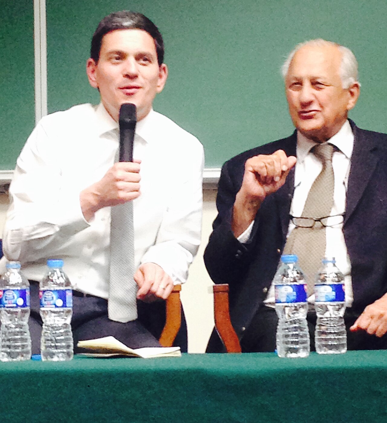 David Milliband with Mr Shahryar Khan