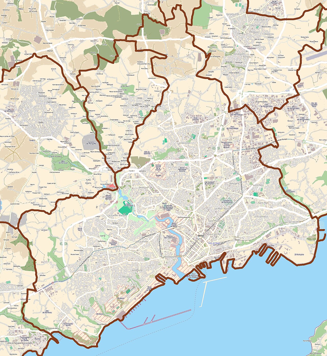 Map Brest
