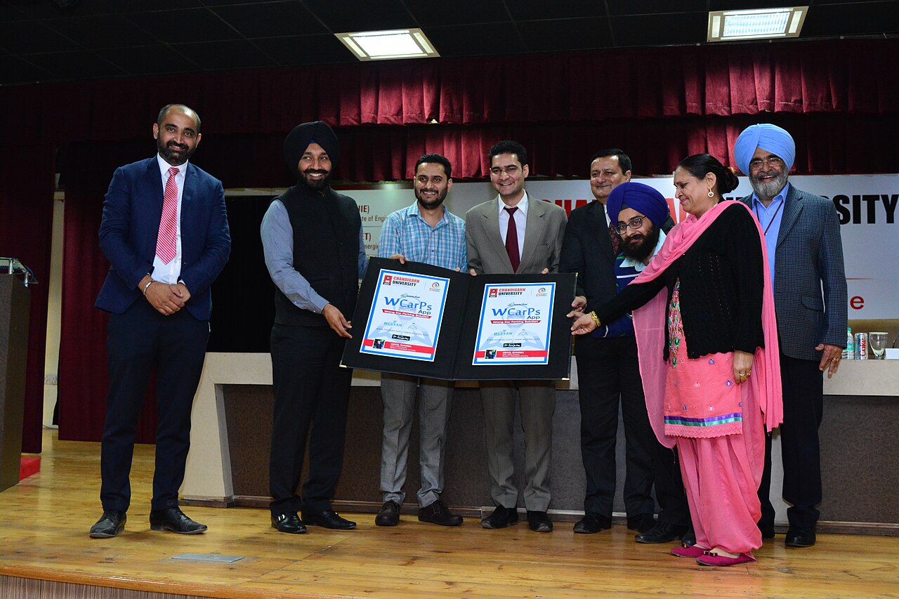 Launch of WCarPs DIGITAL INDIAN App for the Nation on 24112016,By Hon'ble Chancellor Sh. Satnam Singh Sandhu., Vice Chancellor Dr. R.S Bawa,Professor Sanjeet Si