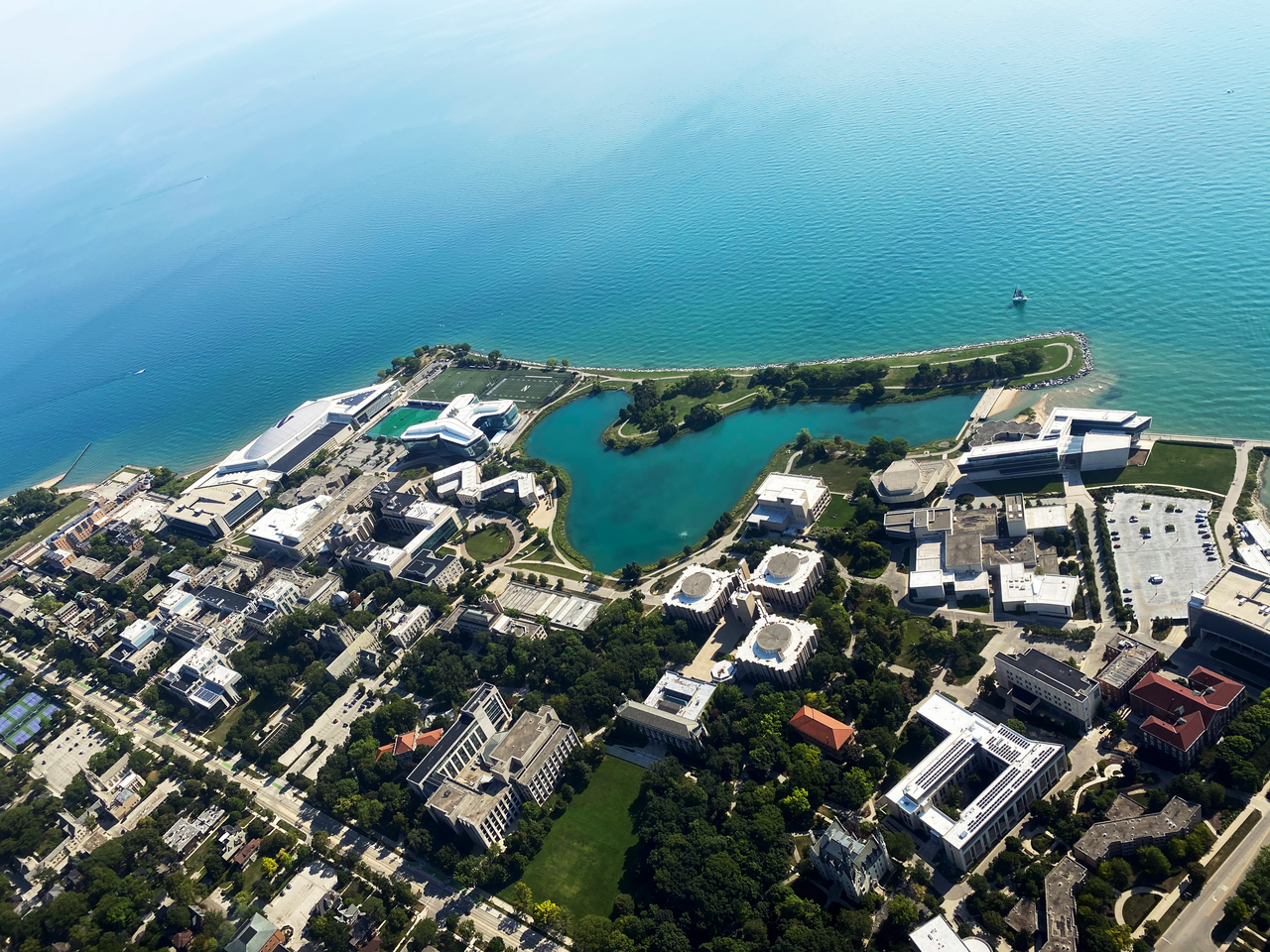 Aerial view of Northwestern University