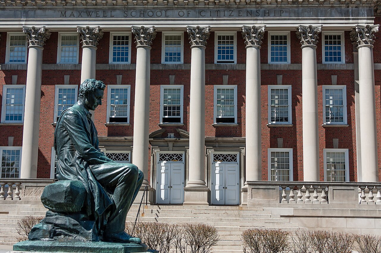 Abraham Lincoln Statue and Maxwell School, Syracuse University, 2012